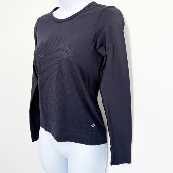 LULULEMON Breeze By Long Sleeve Navy Blue Size 4 - Picture 3 of 10